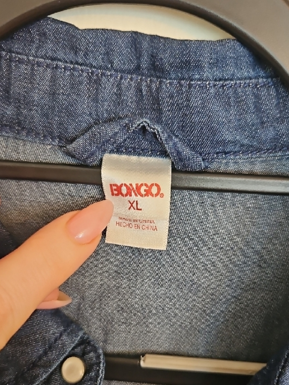 BONGO Dark Blue Denim Shirt - Picture 4 of 6
